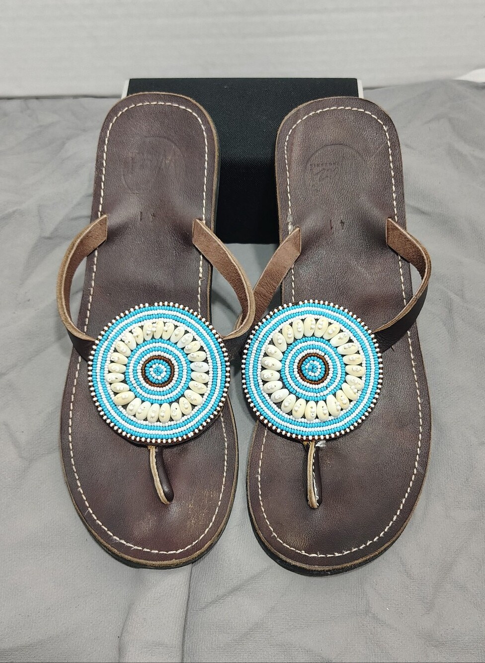Wazi Tanzania Beadie, Women # 10 US  - 41 EU Leather Sandals